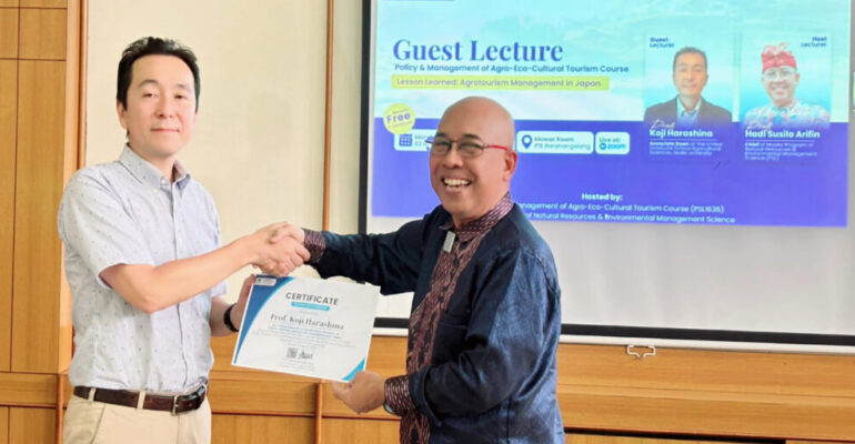 IPB University PSL Guest Lecture: Prof Koji Harashina Shares Experience of Agritourism Management in Japan