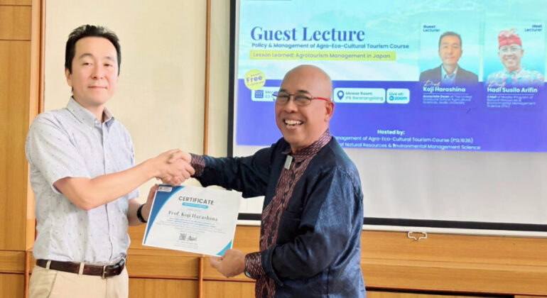 IPB University PSL Guest Lecture: Prof Koji Harashina Shares Experience of Agritourism Management in Japan