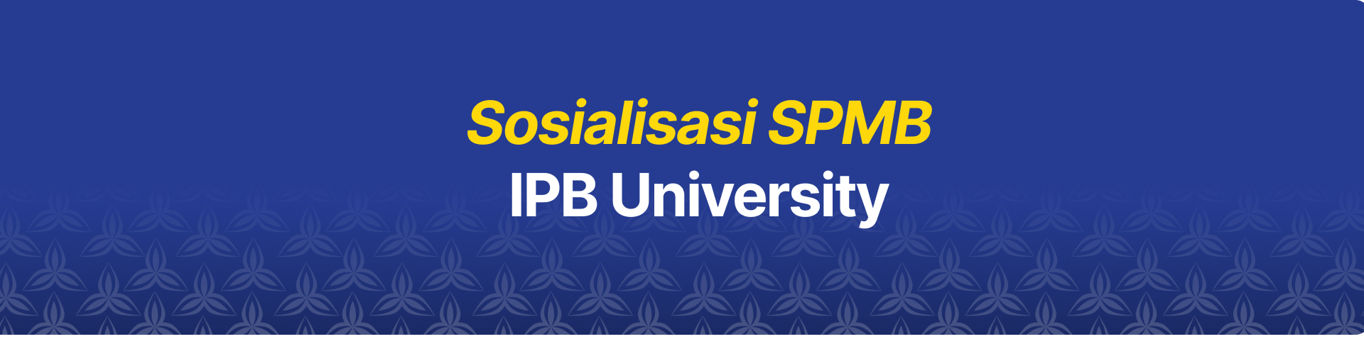 Sosialisasi SPMB IPB University